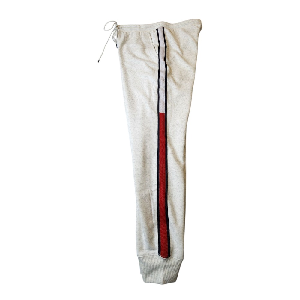 Tommy Hilfiger Women Sport Striped Jogger Pants Gray Size Small New